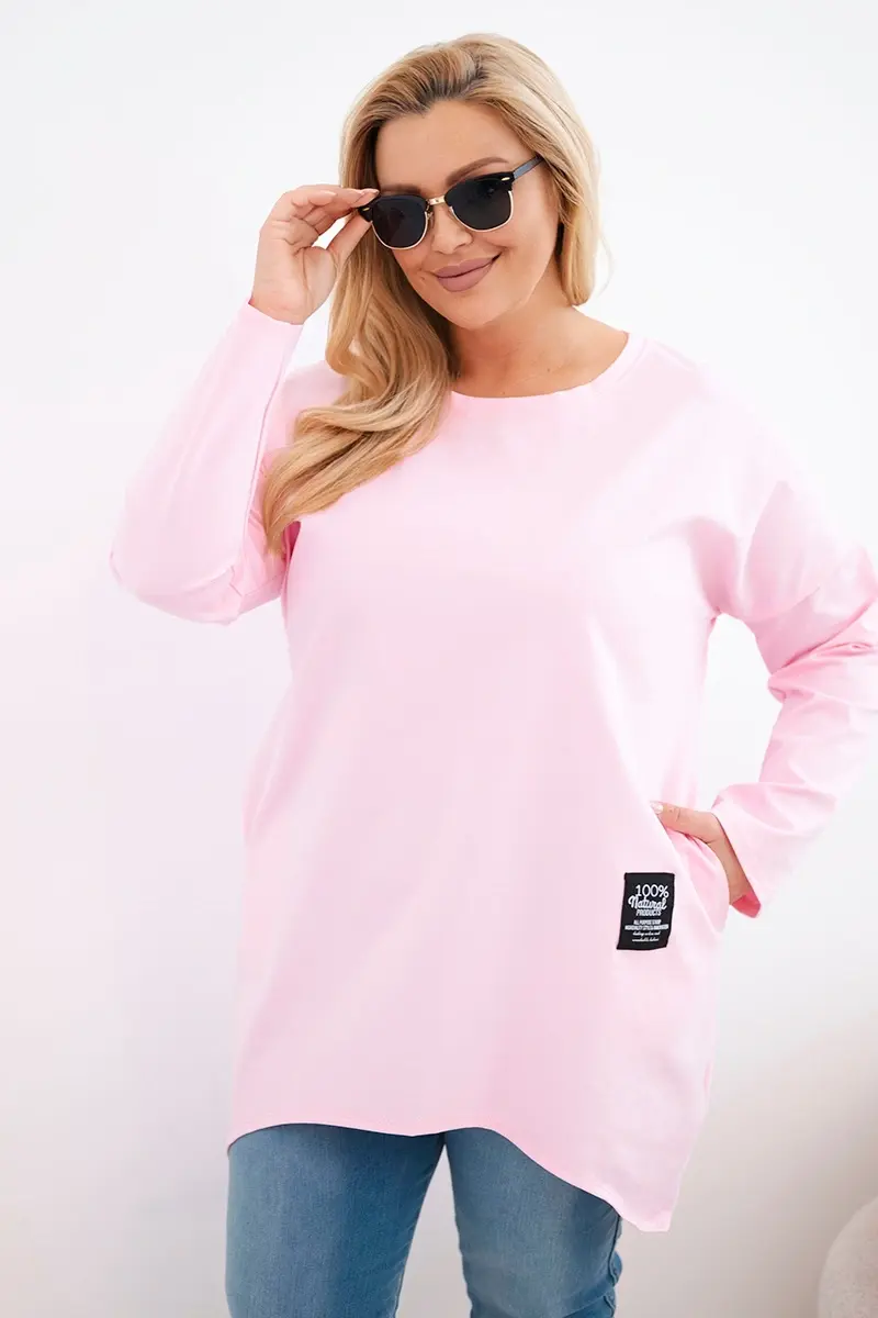 Kesi Plus-size halenka s dlouhým zadním dílem