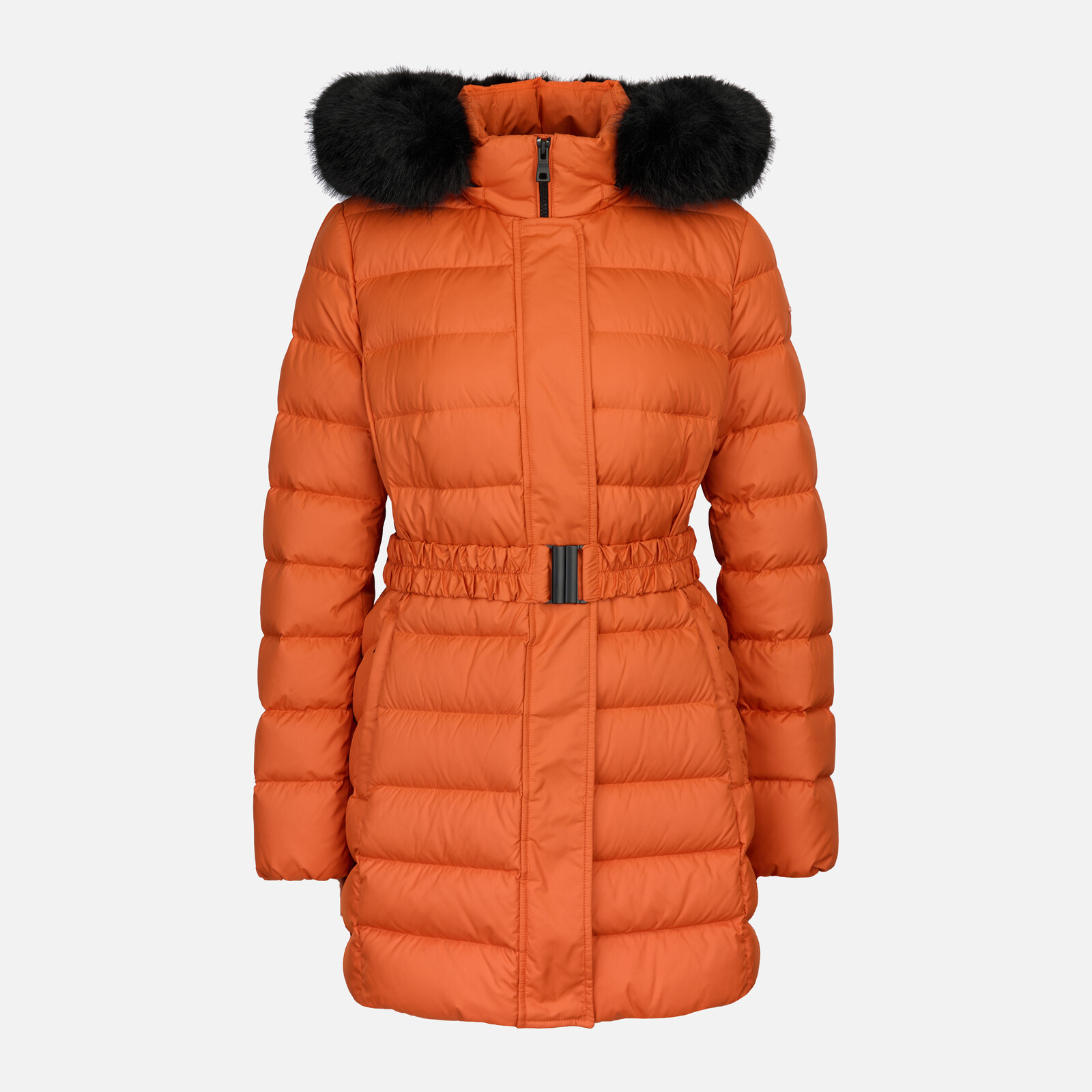 Oranžová dámská péřová bunda Geox Catria