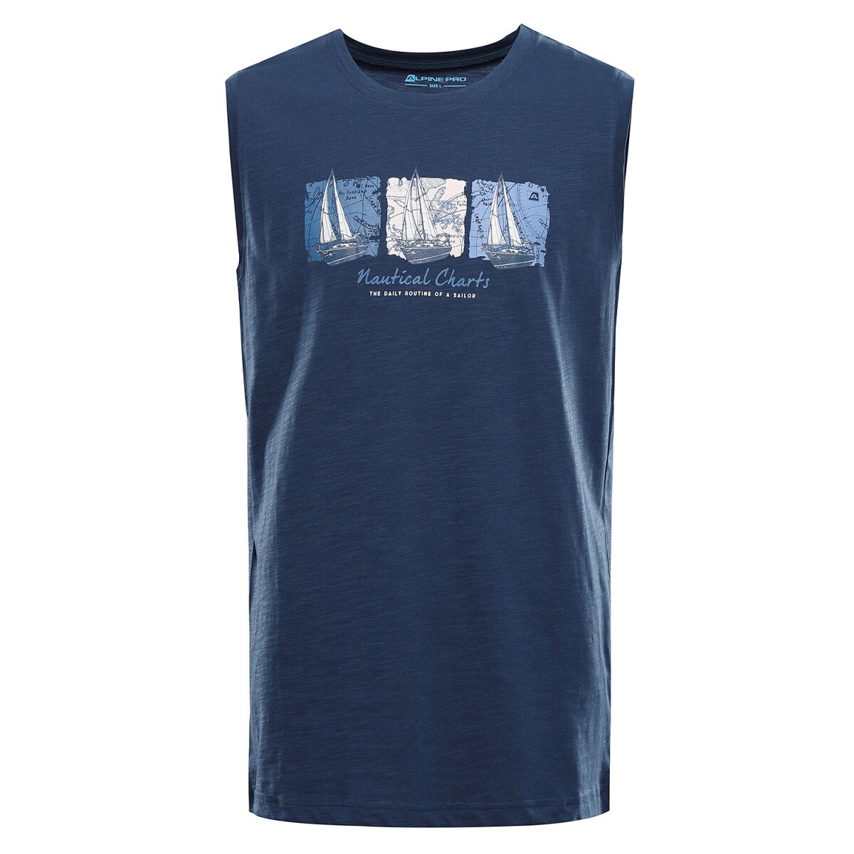 Pánské bavlněné tílko alpine pro quaret 2 modrá xs