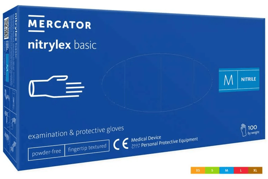 Jednorázové nitrilové rukavice, Nitrilex Basic modré vel.XL, bal: 100ks