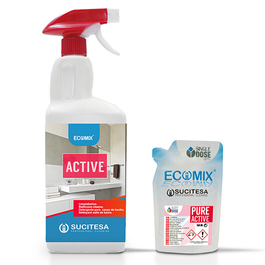 SUCITESA ECOMIX ACTIVE FOAMER, sanitární zařízení, balení 12x100ml sáček + lahev
