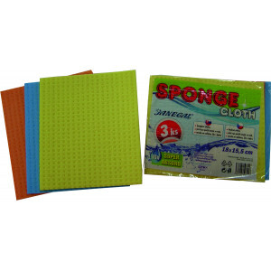 Houbová utěrka 3ks,15,5 x 18cm, mix barev