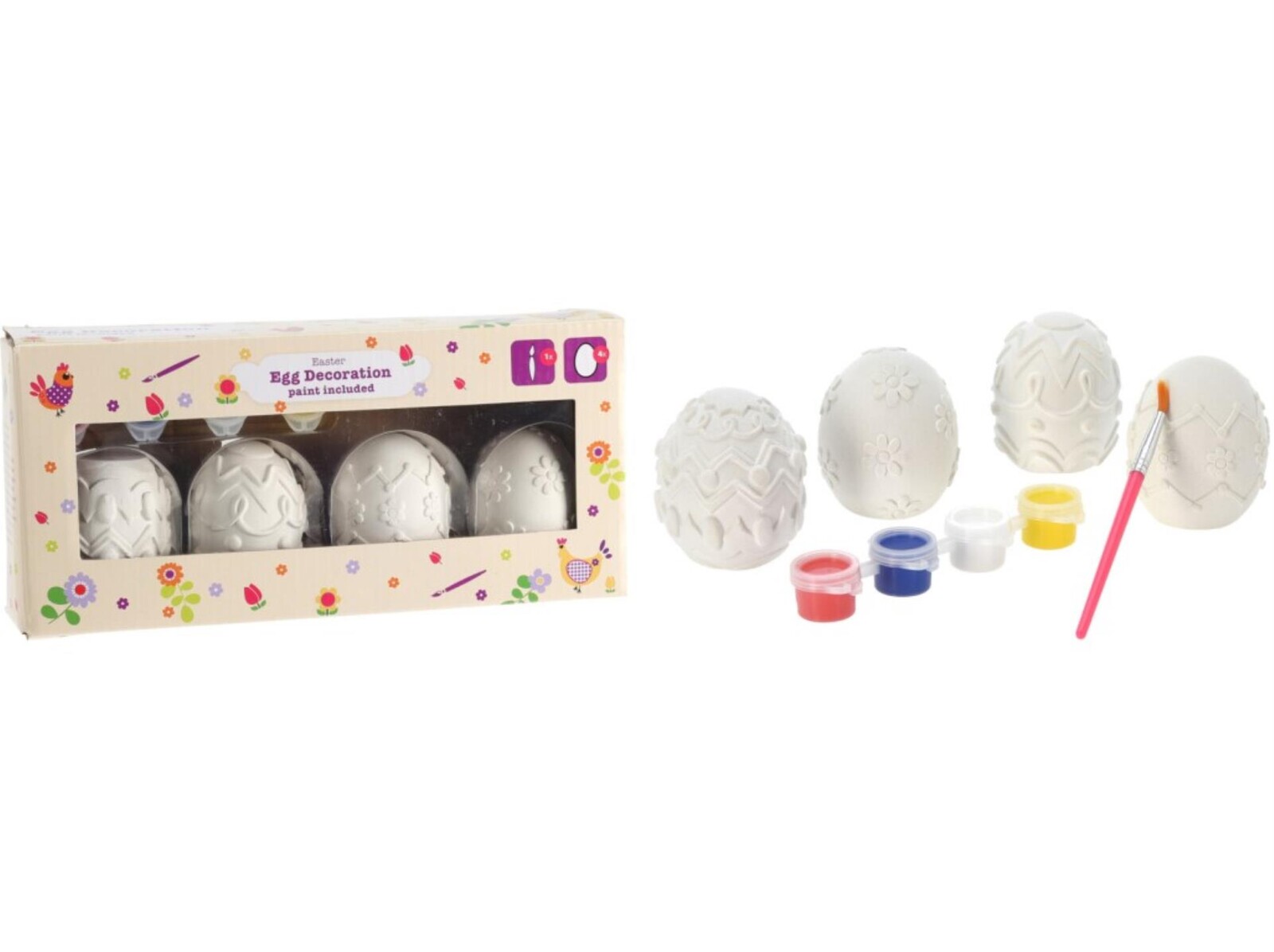 Sada na dekorování sádrových vajíček, 4 ks