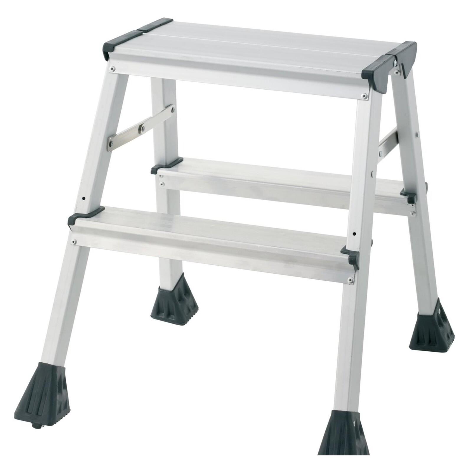 Skládací schůdky Q-Connect - 2 stupně, hliníkové, nosnost 150 kg