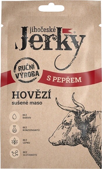 Jihočeské Jerky hovězí s pepřem 20 g