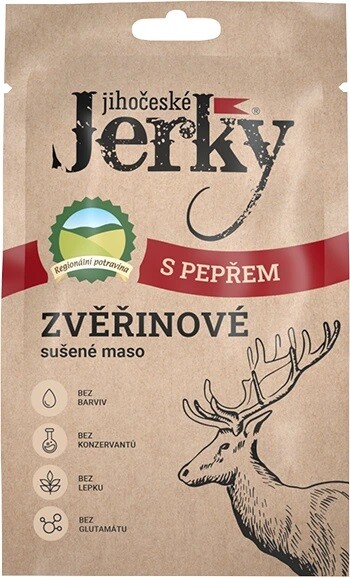 Jihočeské Jerky zvěřinové s pepřem 20 g