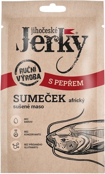 Jihočeské Jerky sumeček s pepřem 15 g