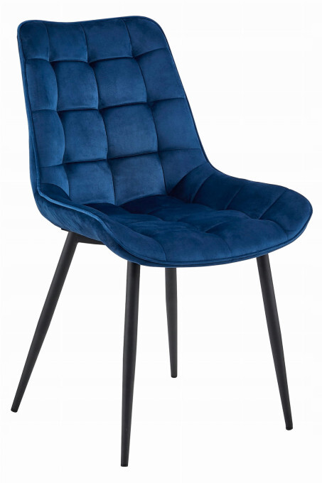 Set tří jídelních židlí BERA sametové granátové / černé nohy (3 ks)