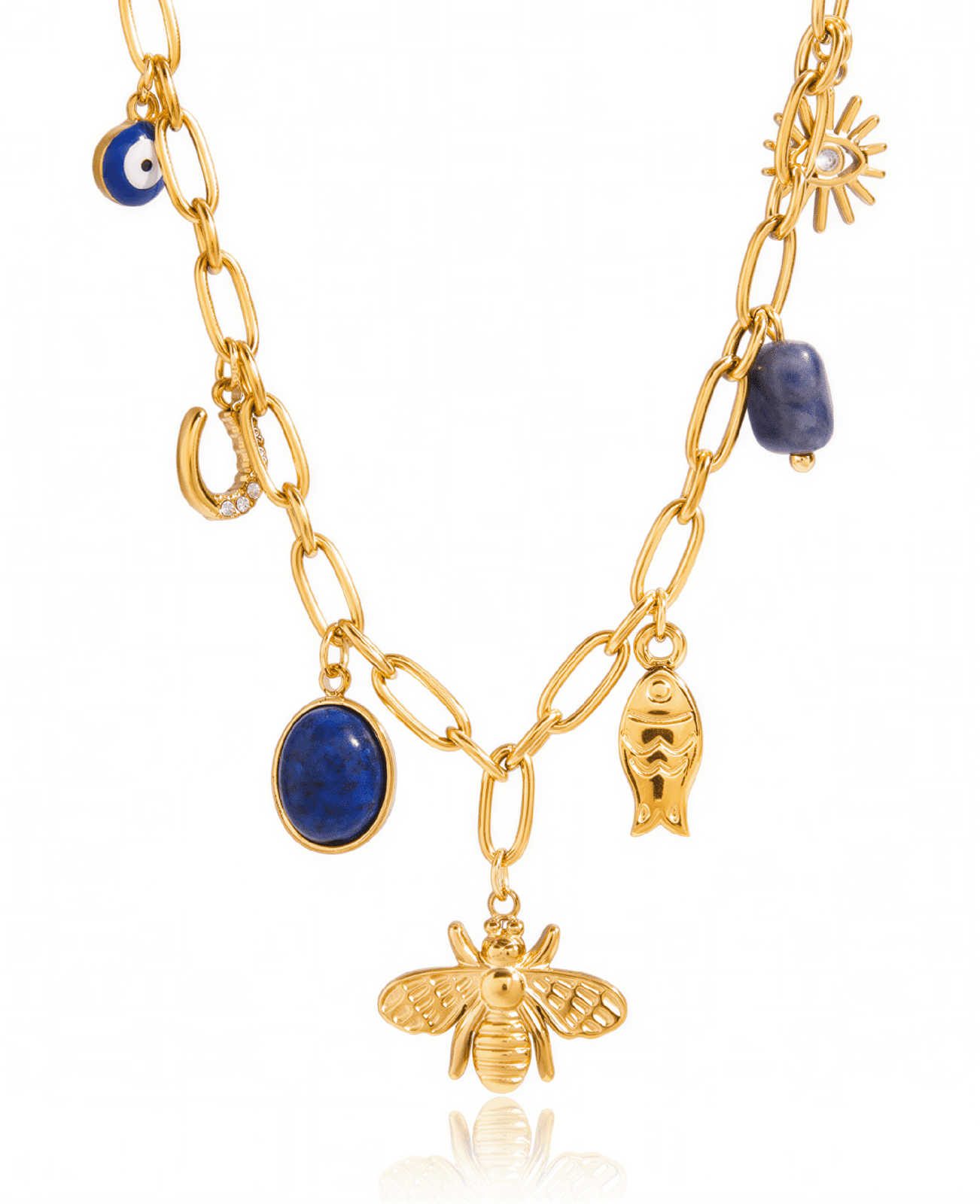 ELENYS Bee Energy – pozlacený náhrdelník 18K žluté zlato Délka: 41,5+5 cm / max. 46,5 cm