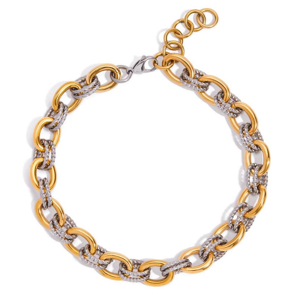 ELENYS Dual Essence – pozlacený náhrdelník 18K žluté zlato Délka: 39+6,5 cm / max. 45,5 cm