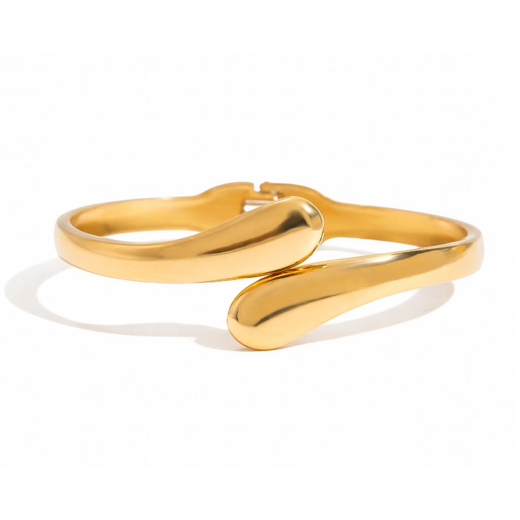 ELENYS Liquid Gold – pozlacený náramek 18K žluté zlato Délka náramku: Průměr 6,1 cm / Pro zápěstí 16,5-18,5 cm