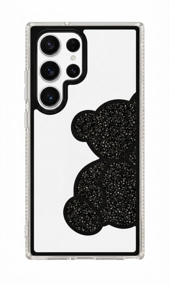 Zadní kryt Teddy Bear pro Samsung Galaxy S25 Ultra černý