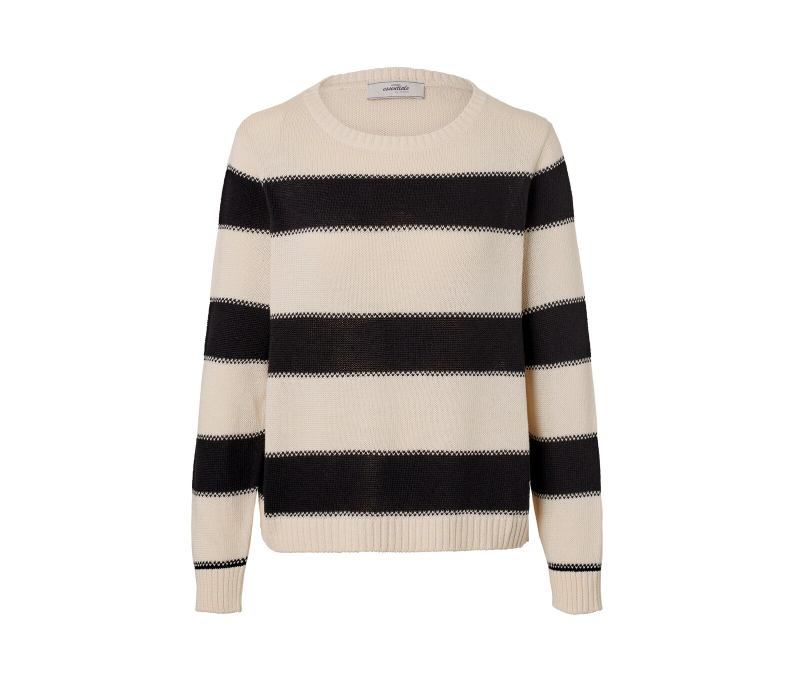 Tchibo - Pletený svetr - pro ženy - vel. M 40/42 - barva: černá/s proužky