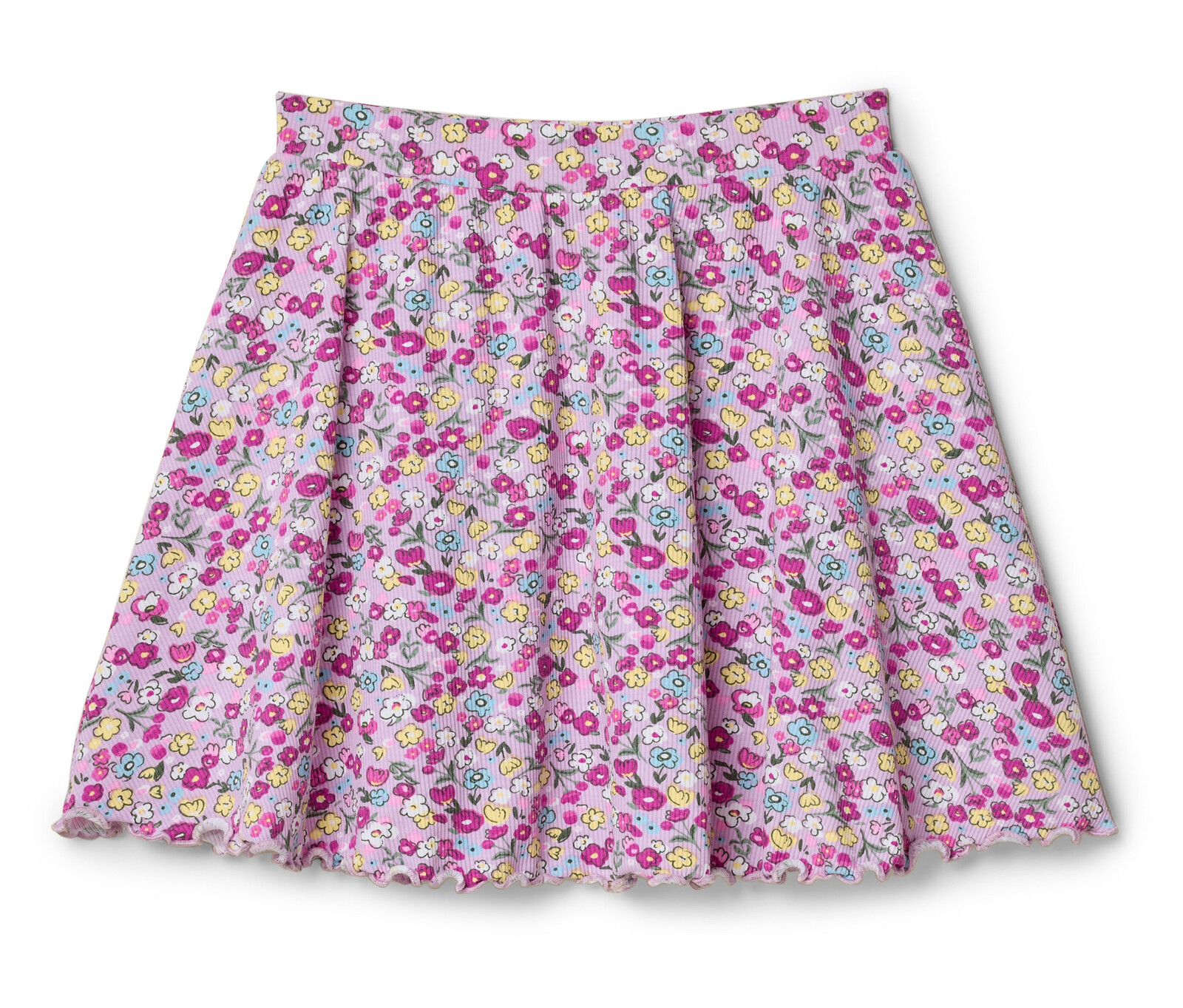 Tchibo - Dětská žebrovaná sukně - pro miminko - vel. 98/104 - barva: fialová/květovaný