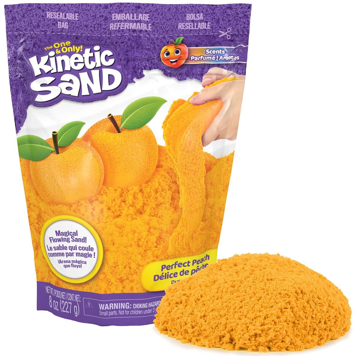 Spin Master Kinetic Sand Balení s ovocnými vůněmi, broskev