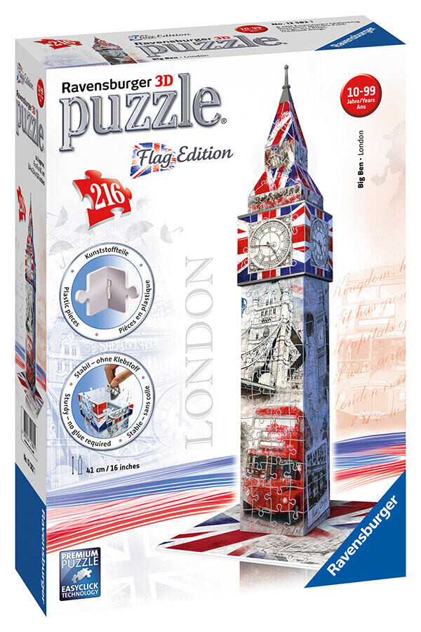 Ravensburger Big Ben Vlajková edice 3D Puzzle 216 dílků