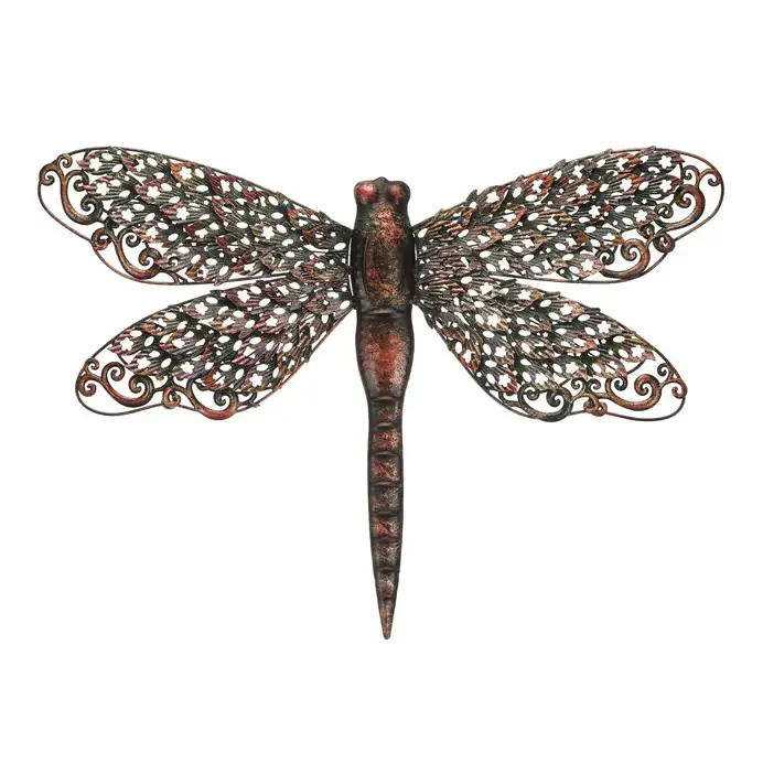 Autronic Kovová nástěnná dekorace Vážka SA316