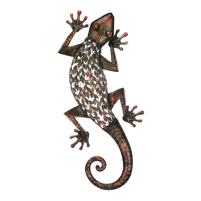 Autronic Kovová nástěnná dekorace Ještěrka SA319