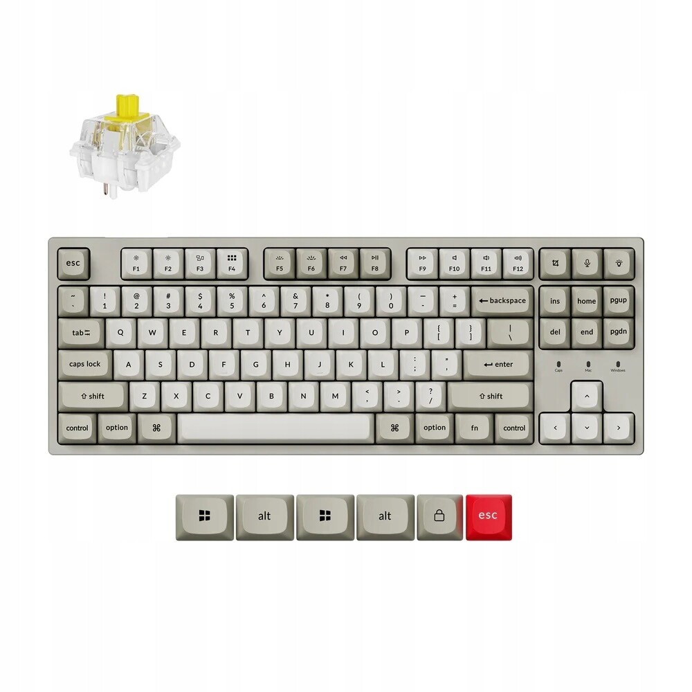 Keychron C1 Pro 8K Qmk Mechanická programovatelná klávesnice s přepínačem Banana