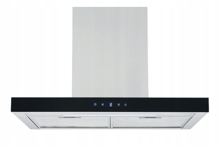 Digestoř Kuchyňská Komínová 60 CM Led Nástěnný Odsávač 610,8 M3/H stříbrný