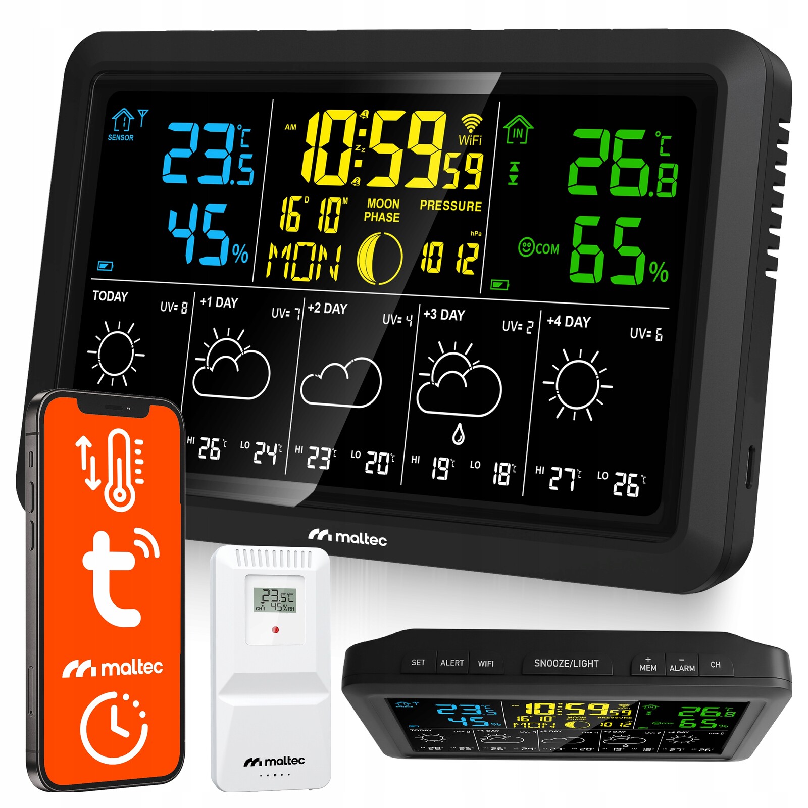 Wifi Meteorologická Stanice Bezdrátový Barometr Aplikace Senzor