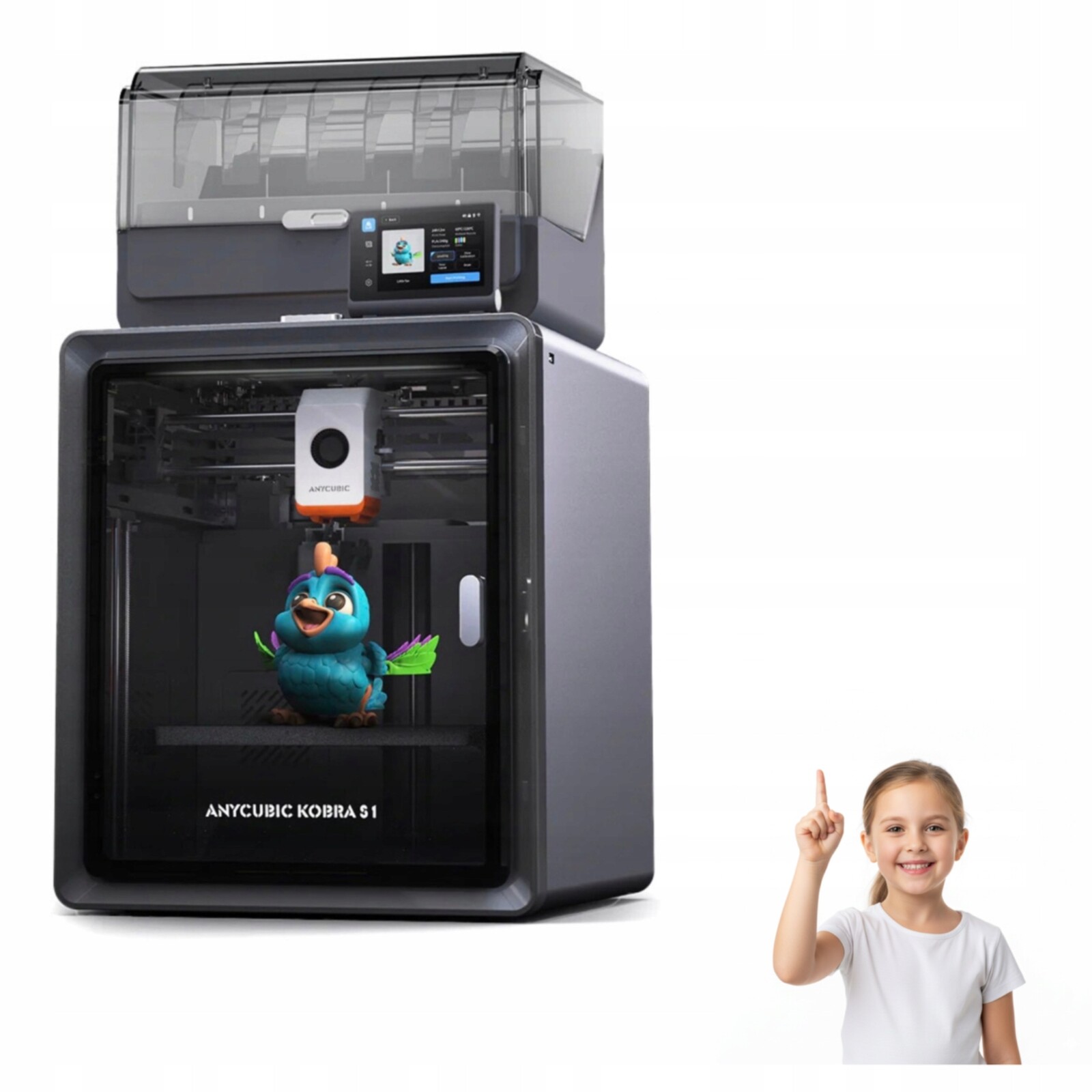 3D tiskárna Anycubic Kobra S1 Combo pro práci, dítě, učení