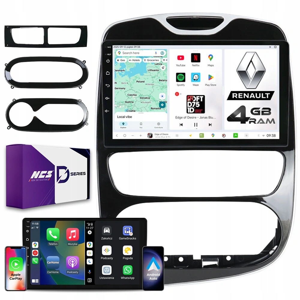 Rádio Navigace Ncs D10 Renault Clio IV 2012-2018 Android 4GB Lte 10″