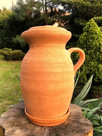 Hliněný filtrační džbán 4 L Certifikát Podstavec Víčko