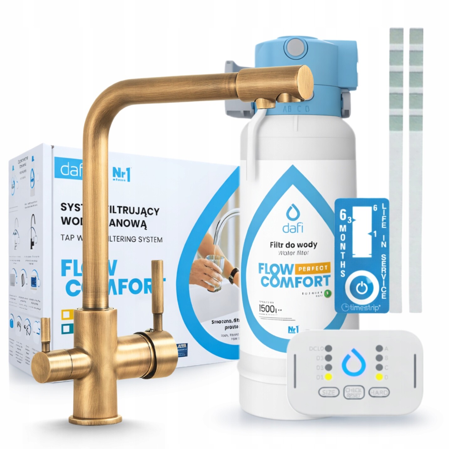 Filtr Pod Dřez Dafi Flow Control D-1 Kohoutek Pro Vodní Filtr Třícestný Mosaz