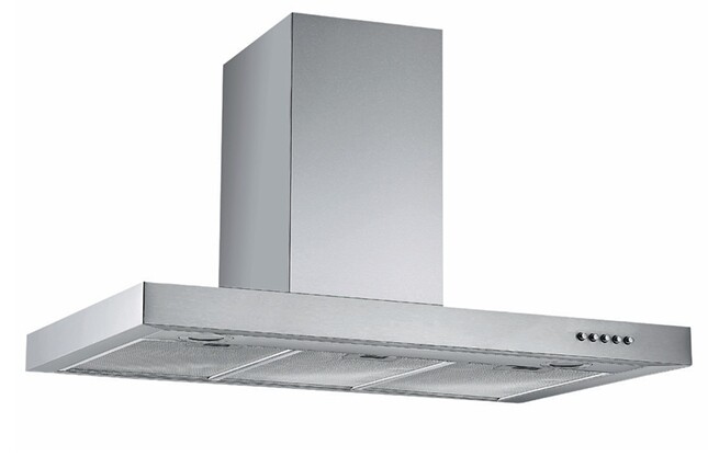 Digestoř 90 cm Kuchyňský Odsavač Par Led Stěnový Stříbrný 316 m3/h