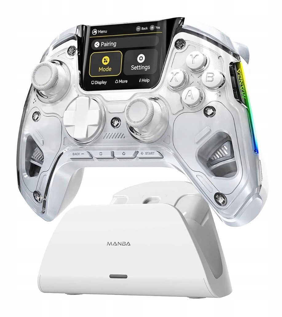 Ovladač ManbaOne V2 Hall Effect PC/Switch/iOS/Android Bílý