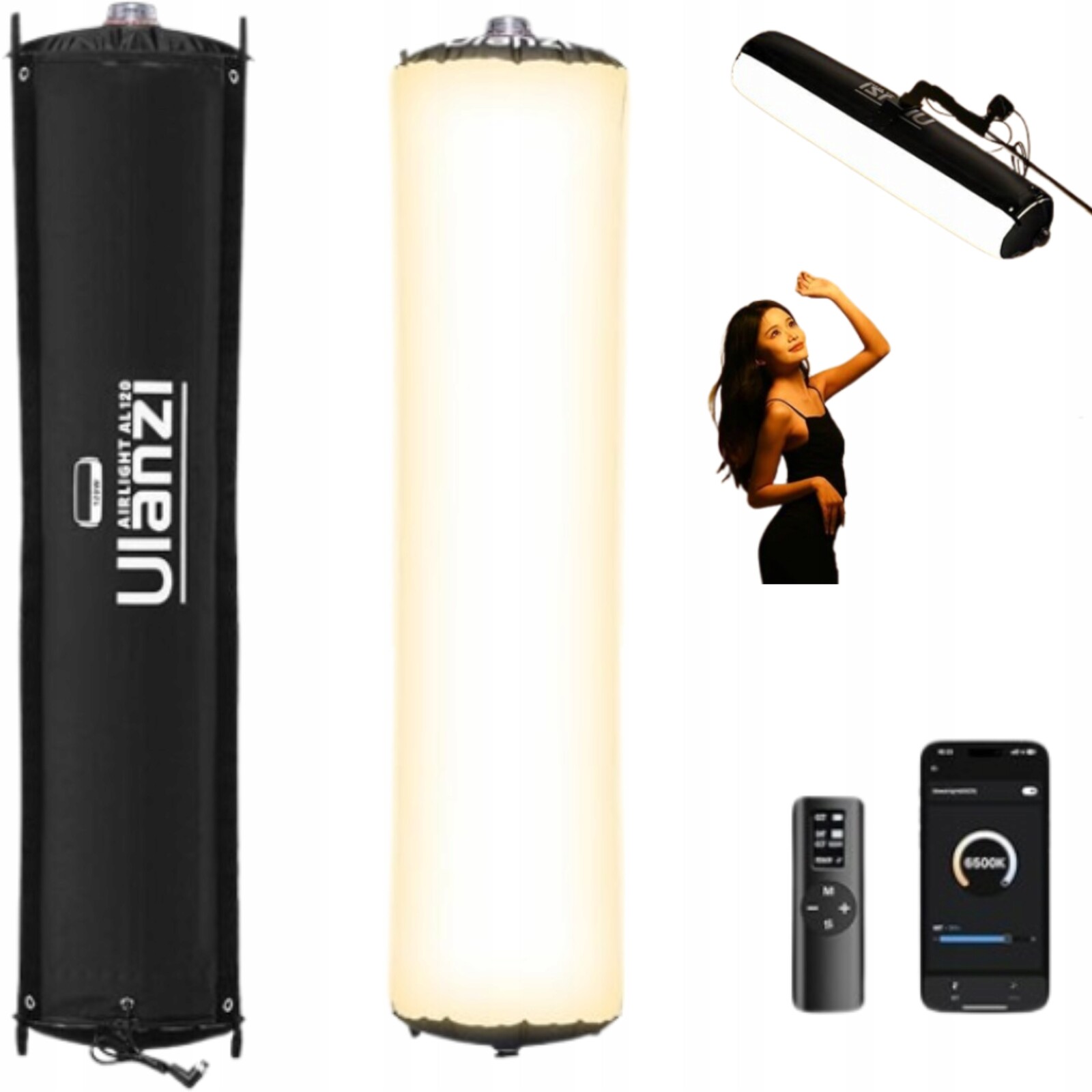 Video lampa Ulanzi AL120 s plným spektrem 120 W 96+CRI Osvětlovací trubice