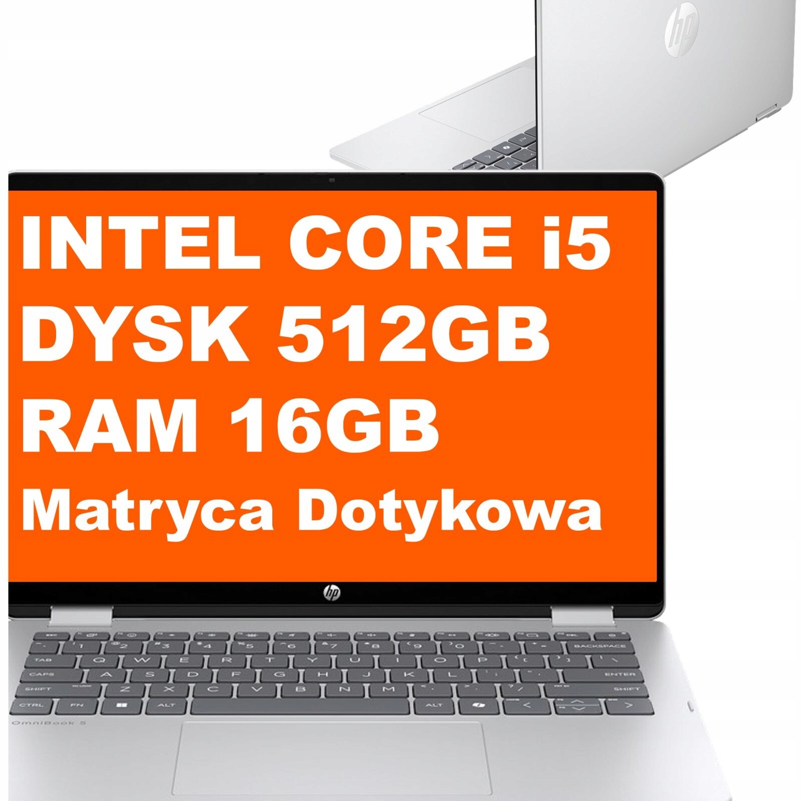 Notebook Hp OmniBook 5 2v1 14-fp Intel i5 16GB 512GB Iris Xe 2k Dotyk Win 11