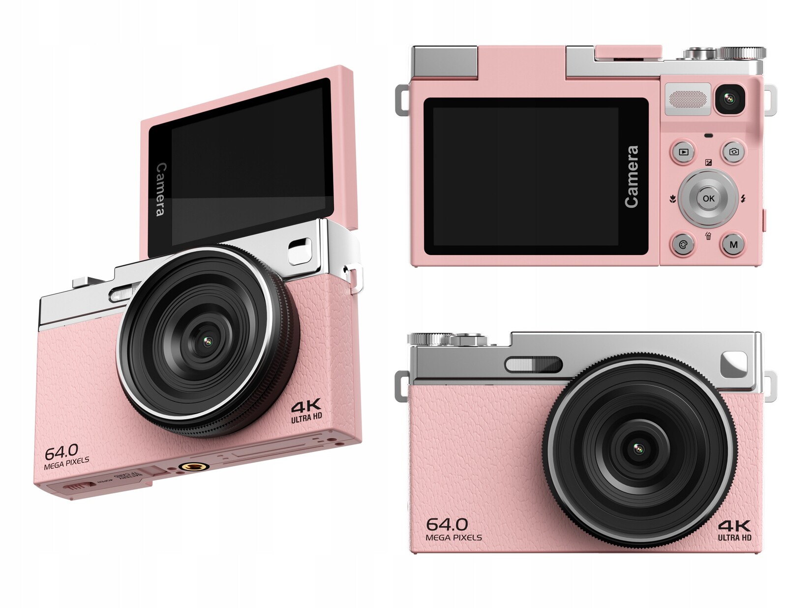 Digitální fotoaparát Xrec C77 64MP 4K 16x Zoom Otočný LCD displej 2,88