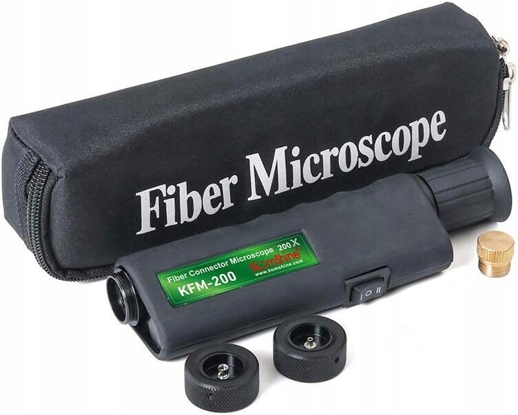 Ruční Mikroskop Komshine KFM-200 Pro Kontrolu Optických Kabelů 400X