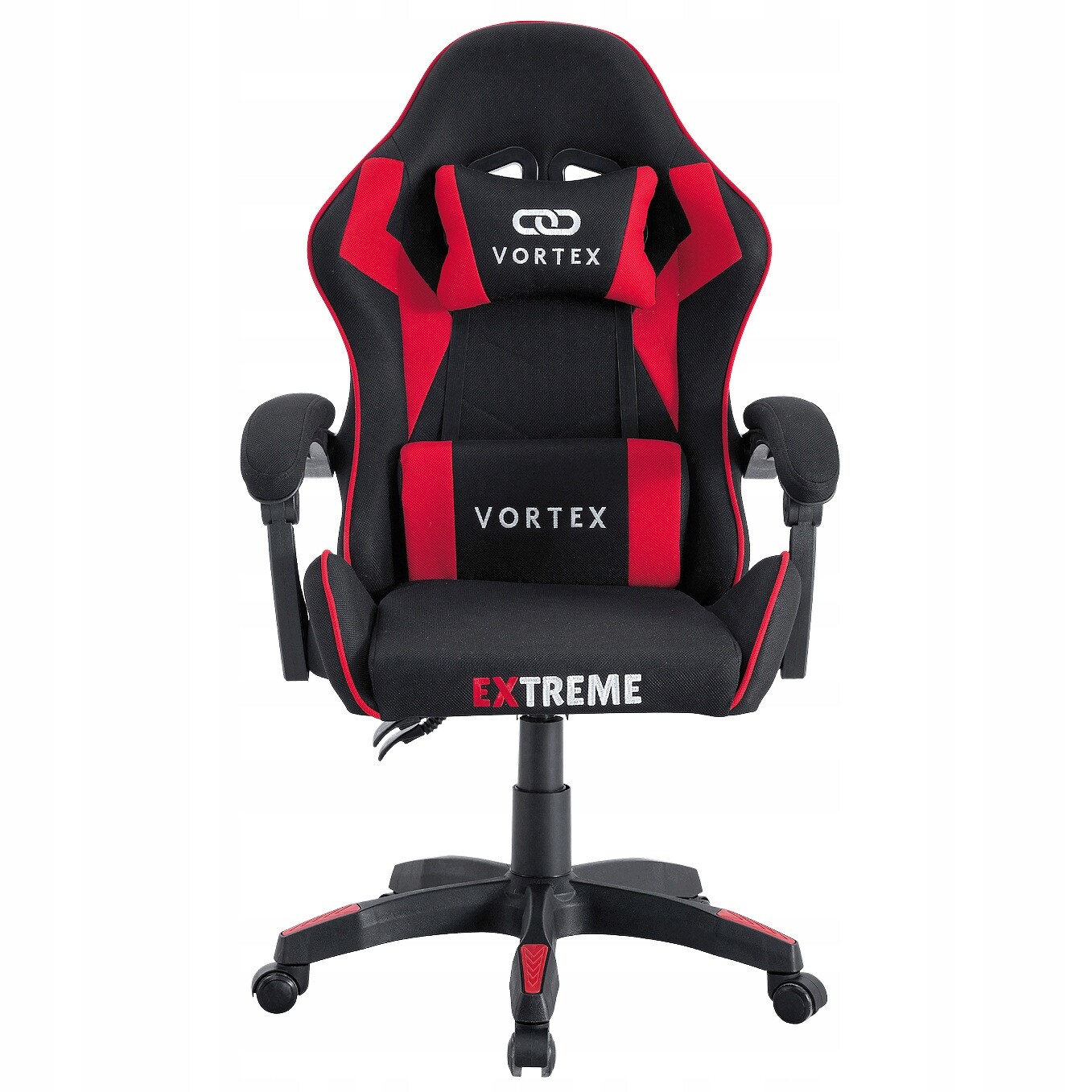 Herní židle Extreme Vortex látka, černá a červená, ergonomická
