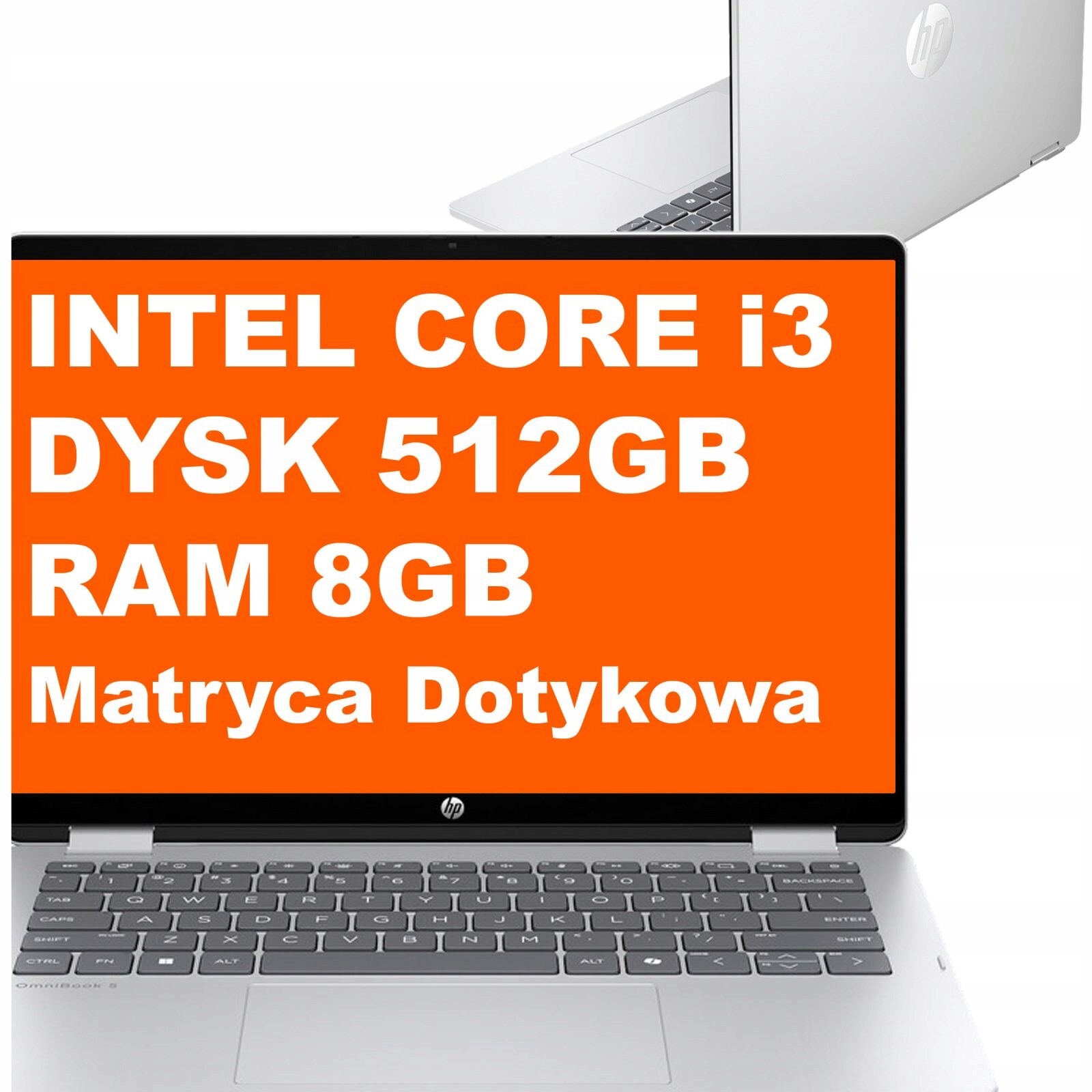 Notebook Hp OmniBook 5 2v1 14-fp Intel i3 8GB 512GB Intel Uhd 2k Dotyk Win 11