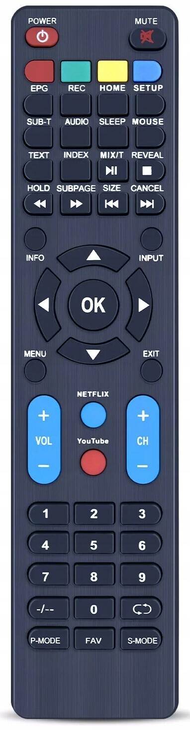 Dálkový Ovladač pro Manta 50LUA19S youtube netflix Tv