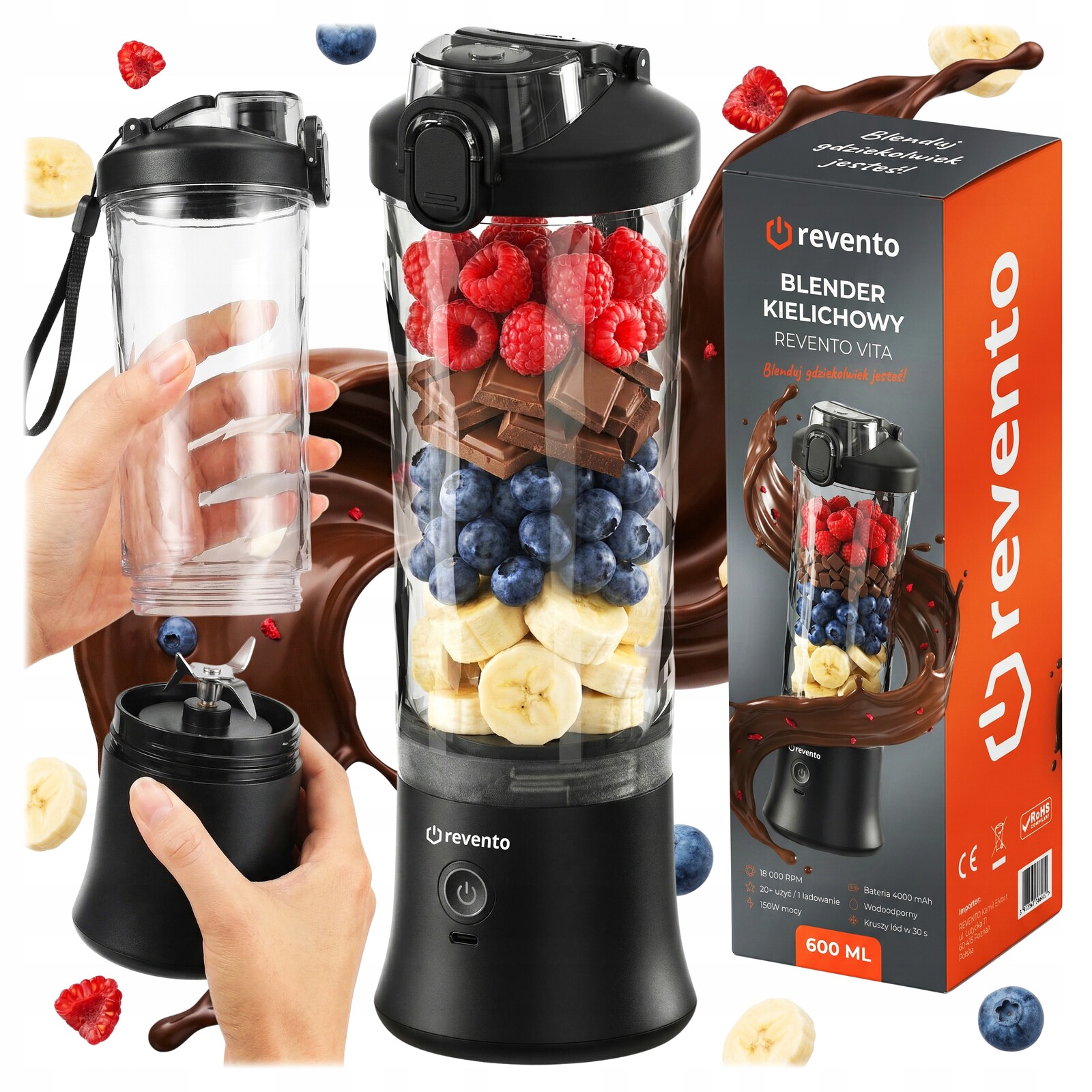 Přenosný Bezdrátový Stolní Mixér Usb Pro Osobní Smoothie 600 ML