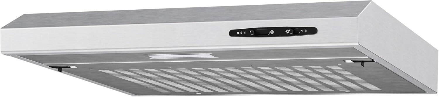 Vestavná digestoř pod skříňkou 60 cm 212 m³/h Led uhlíkový filtr nerez