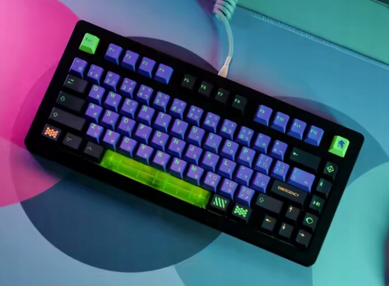 Eva NO.1 Keycap Set Anime Neon Genesis Cherry/MOA 129 kláves