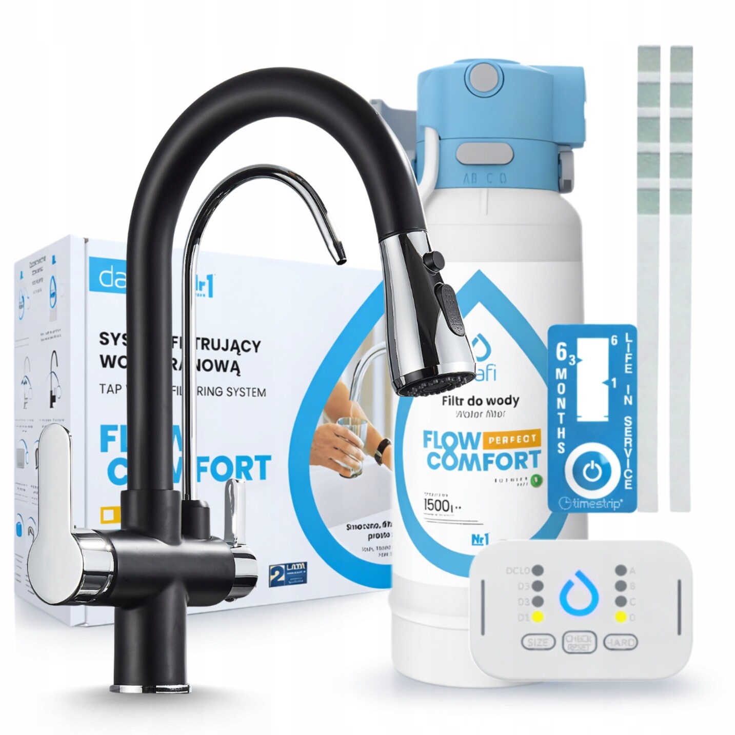 Filtr Na Vodu Dafi Flow Control D-1 A Kohoutek Na Vodní Filtr Kuchyňský Stojící