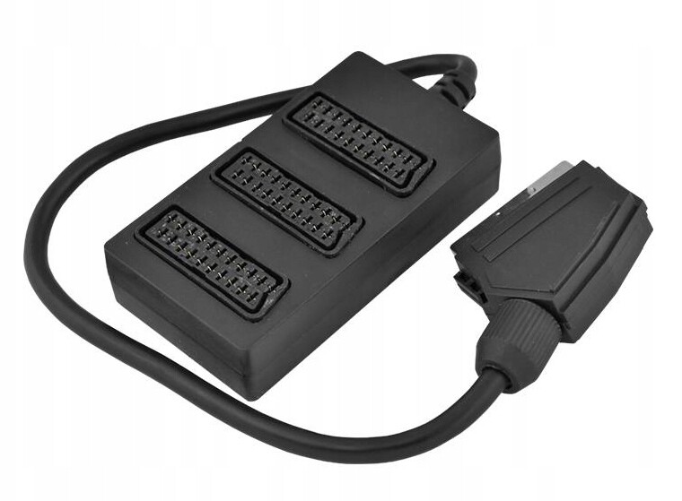 Zástrčka 3X Zásuvka Euro Scart Rozdělovač konektorů