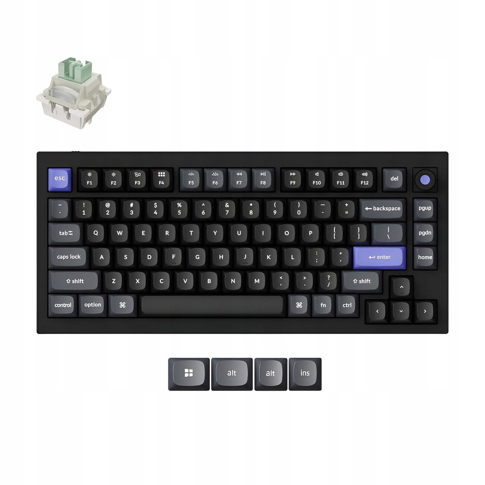 Drátová magnetická klávesnice Keychron Q1 He 8K černá Q1HW-M1