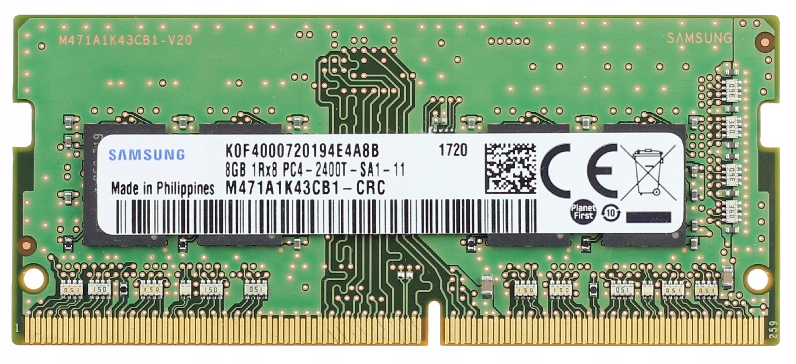 paměť Ram 8GB DDR4 Samsung 2400 MHz 1.20V PC4-2400T