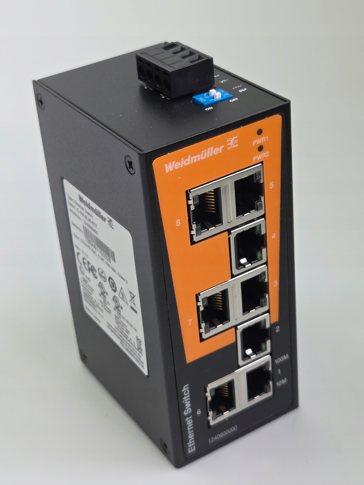 Switch přepínač Weidmüller IE-SW-BL08-8TX 8-port 1240900000