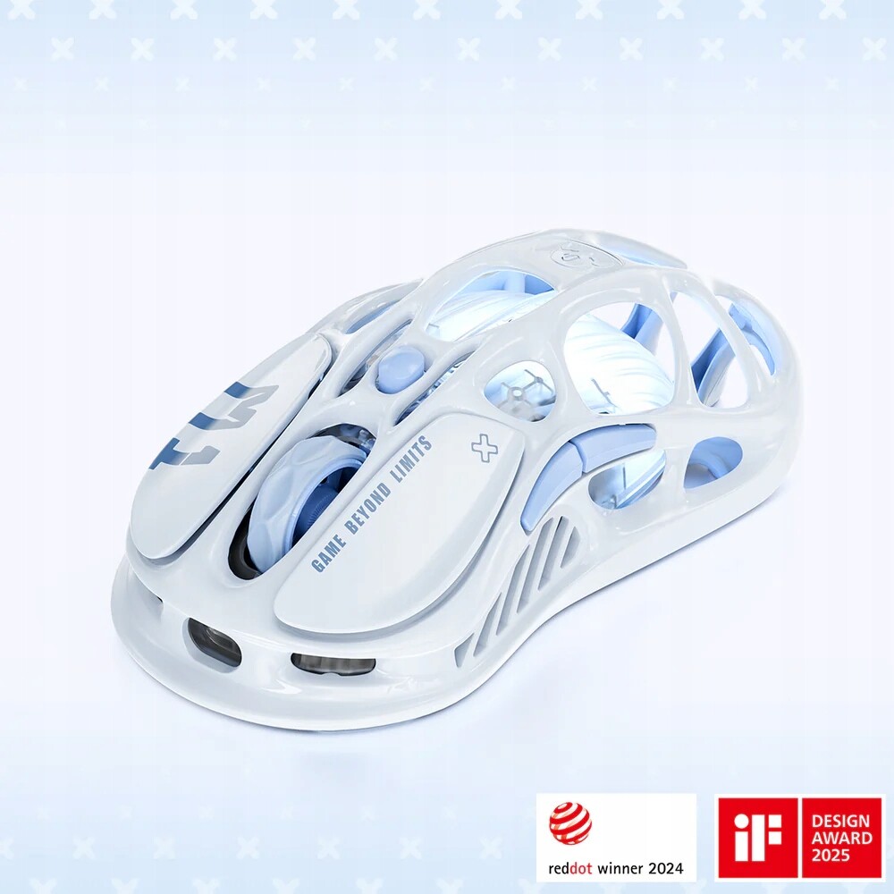 GravaStar Mercury M1 Pro Ice Blue Bezdrátová herní myš 2.4 GHz