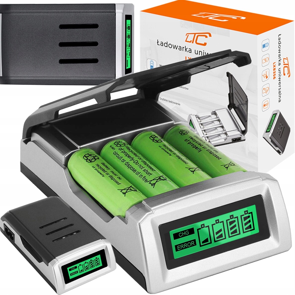 Rychlonabíječka Pro Baterie Prstů Aa a Aaa Automatická