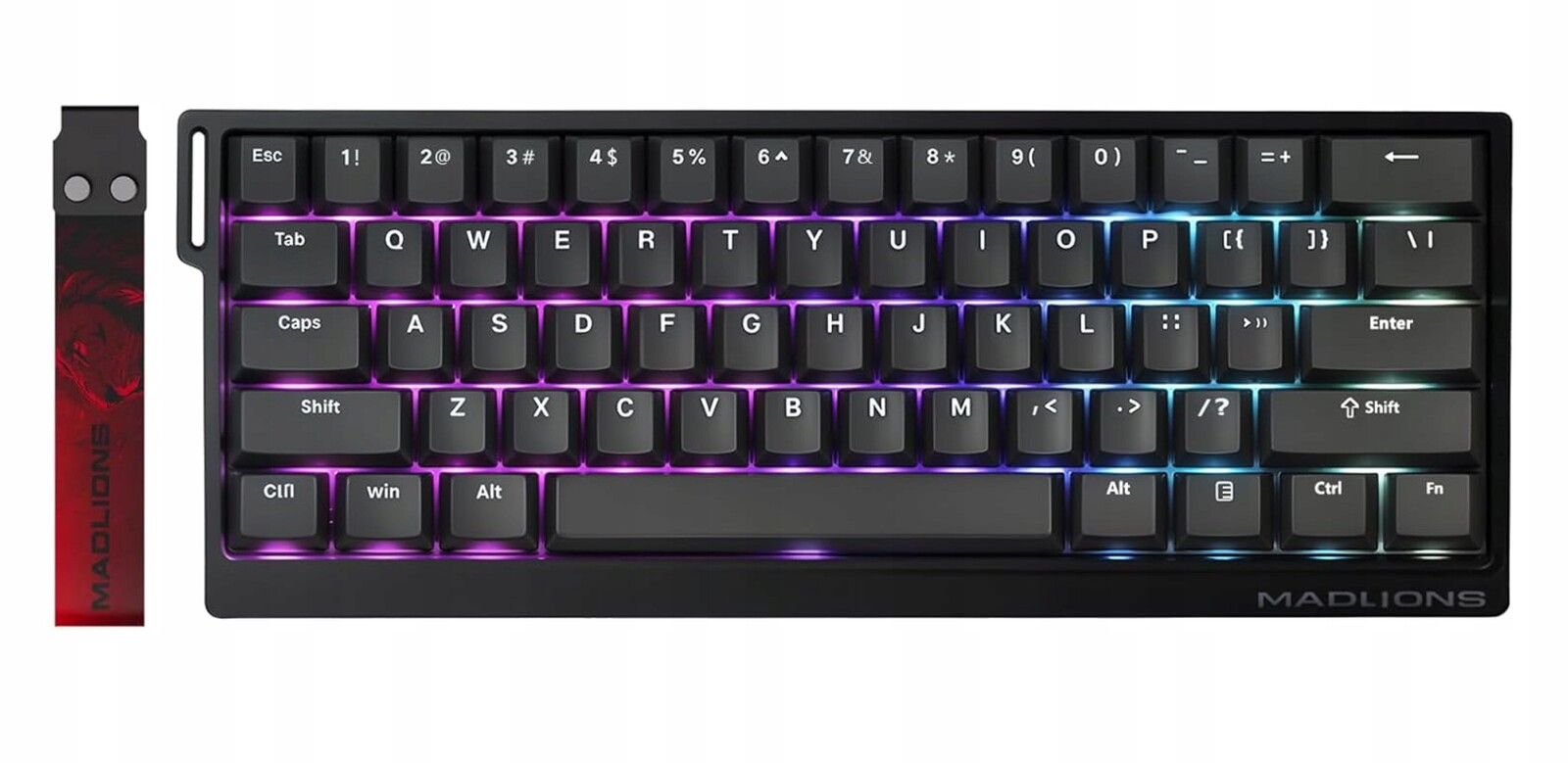 Magnetická mechanická klávesnice Madlion Mad60HE černá 1000 Hz