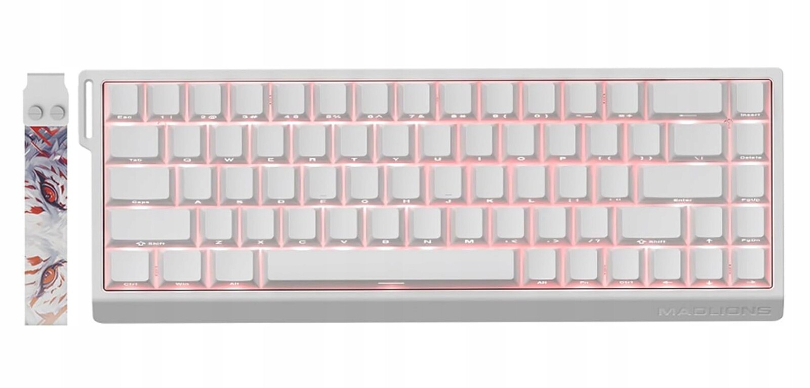 Magnetická mechanická klávesnice Madlion Mad68HE Pro Bílá 8000 Hz
